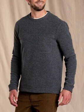 TOAD&CO Men's Breithorn Crew Neck Wool Blend Sweater size large